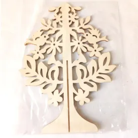 3D Wooden Christmas Tree Ornaments DIY Hollow Carved Xmas Crafts Home Decor