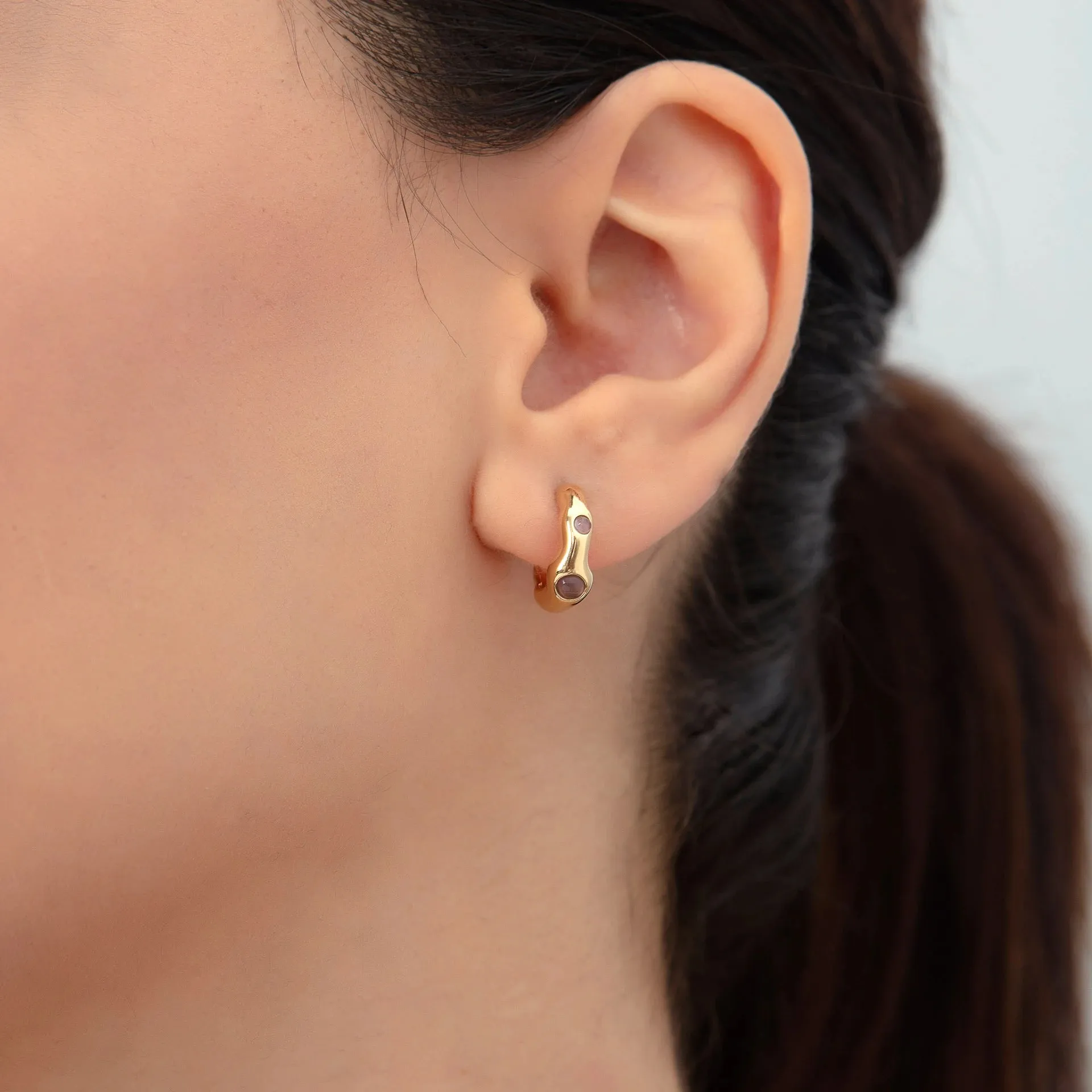 Amethyst Amorphous Earrings – Handcrafted Luxury