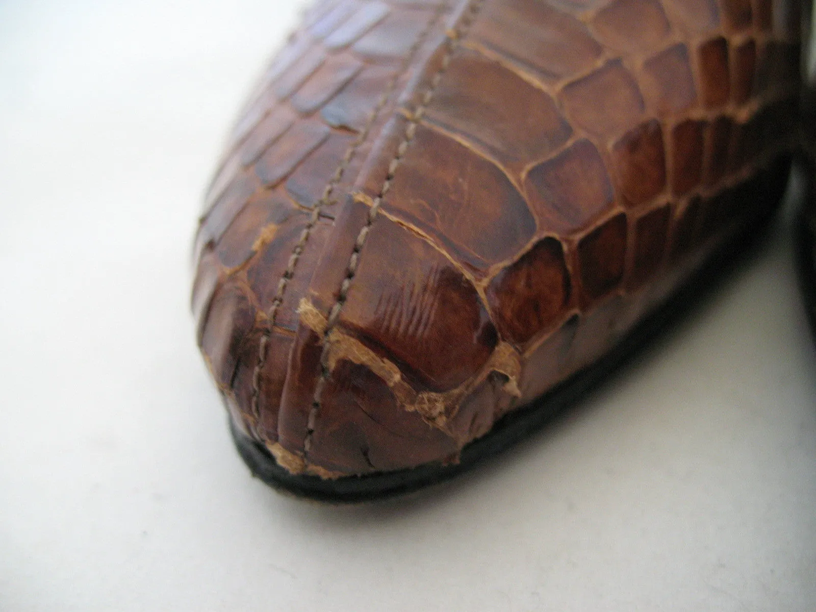 ANTICOLI ROMA MADE In ITALY SNAKE SKIN SNAKESKIN Animal Pattern Leather Womens SHOES size 5 35