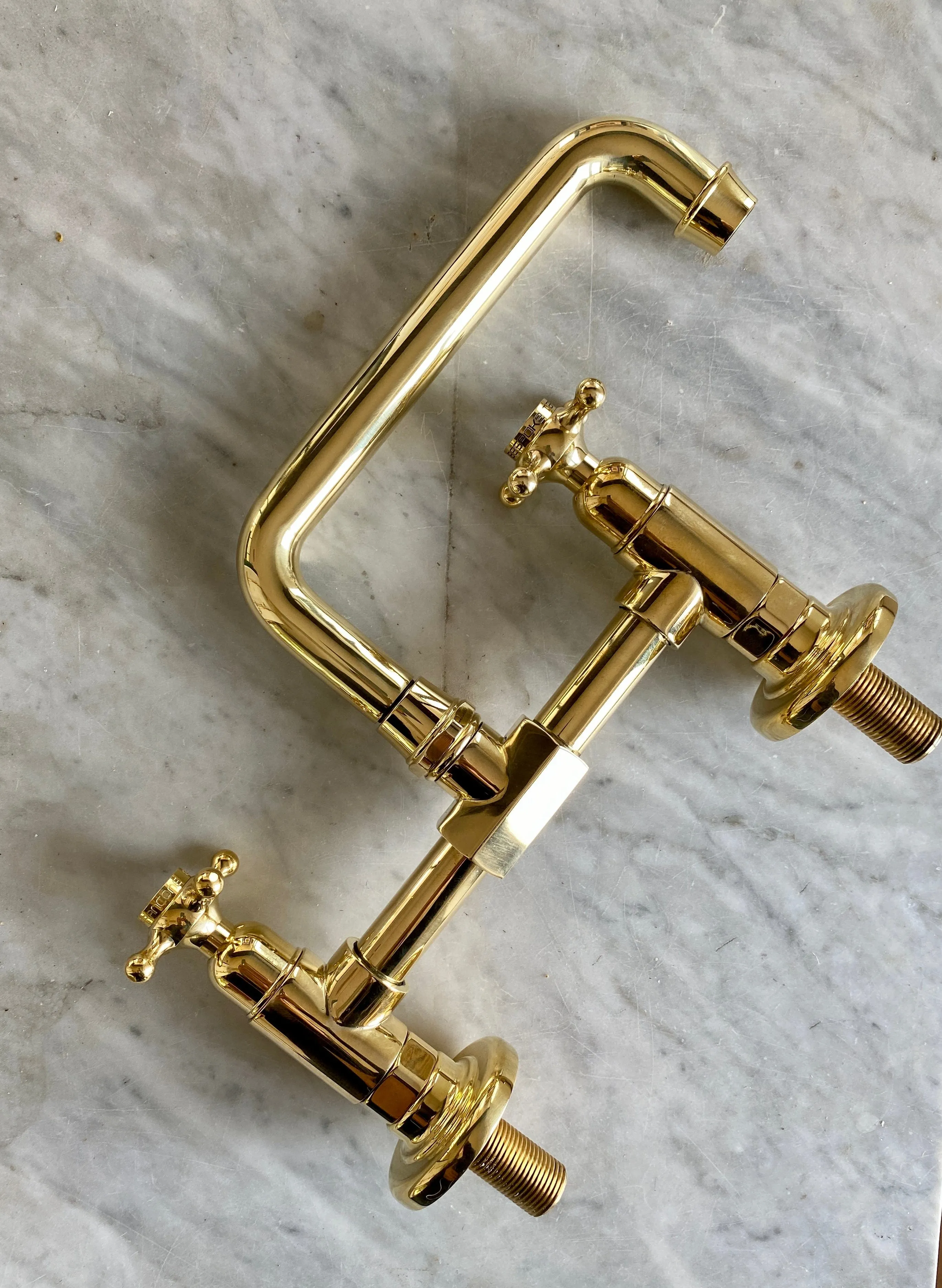 BT63 traditional tap with swivel spout and custom base
