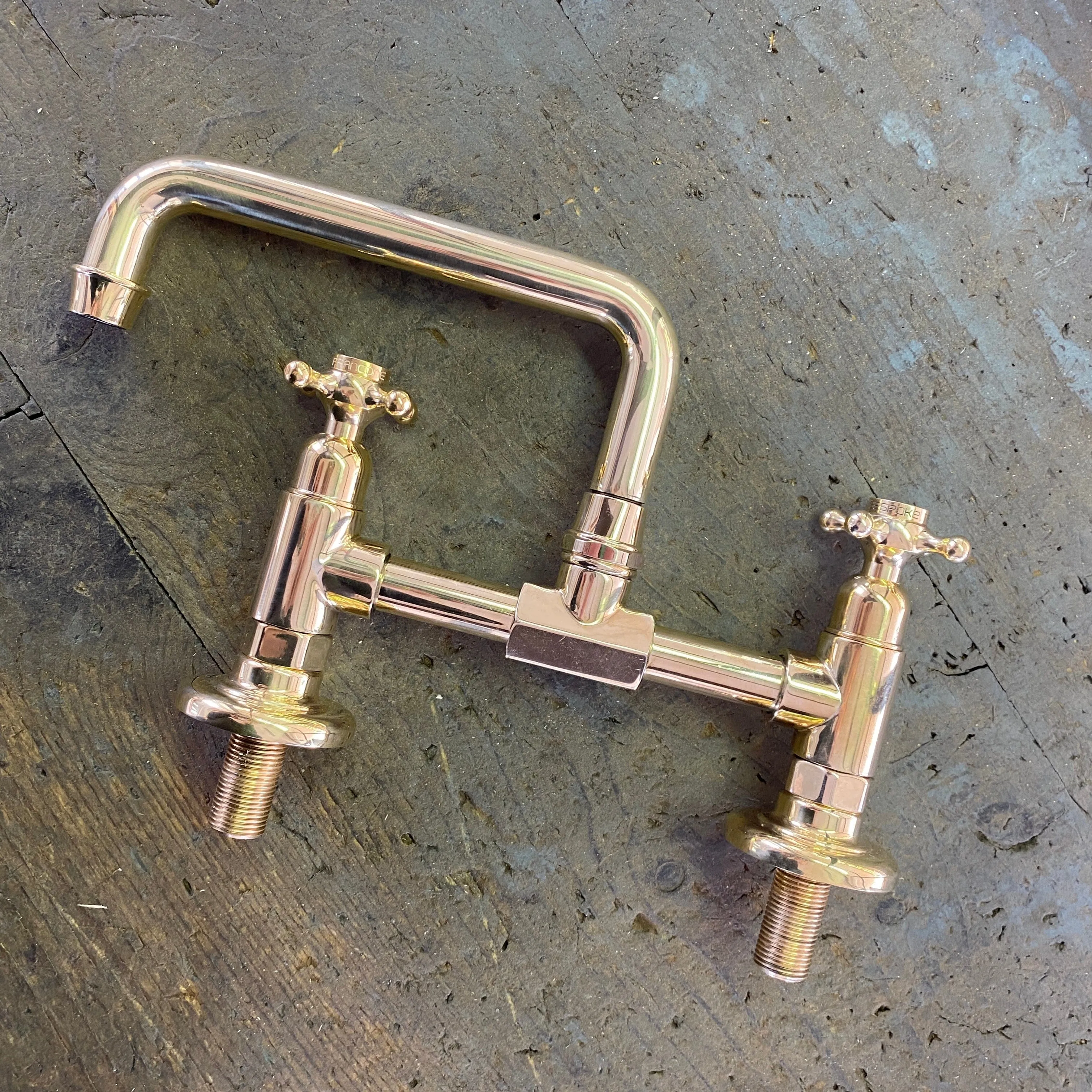 BT63 traditional tap with swivel spout and custom base