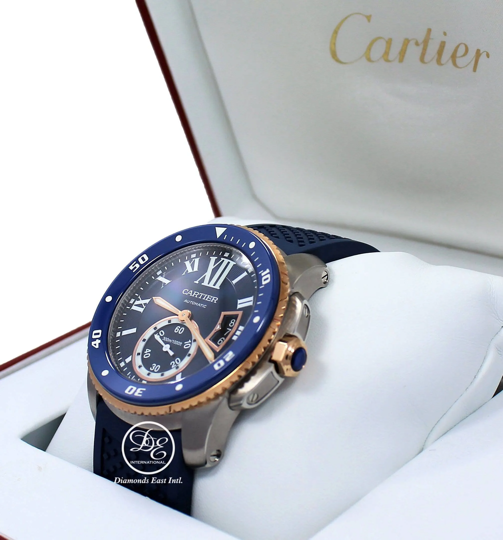 Cartier Calibre De Cartier Diver W2CA0009 Blue 42mm Automatic Rose Gold