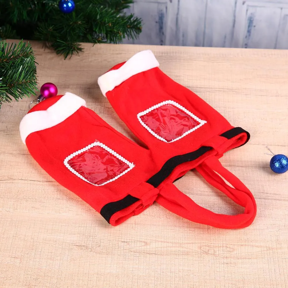 Christmas Gift Bag Xmas Candy Coke Drinking Wine Bottle Bag Gift Cover