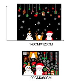 Christmas Wall Sticker Santa Claus Snowman Elk Window Removable PVC Decal