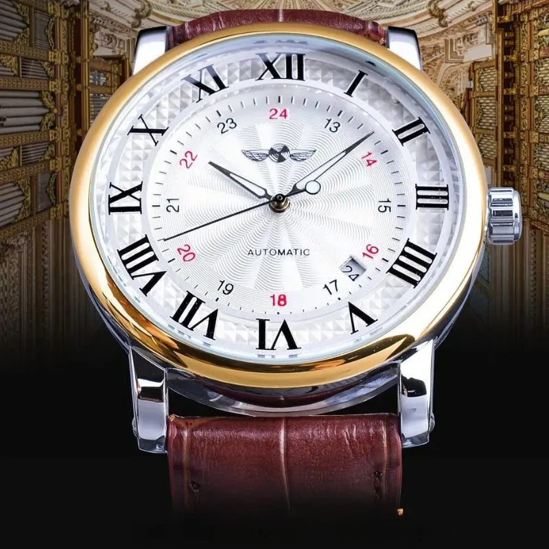 Fashionable Luxury Automatic Leather Watch