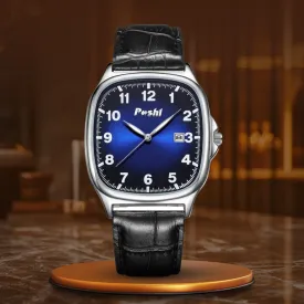 Fashionable Quartz Watch with Leather Strap