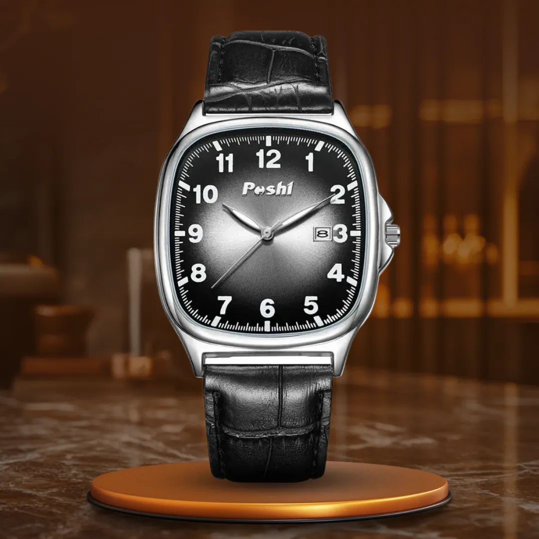 Fashionable Quartz Watch with Leather Strap