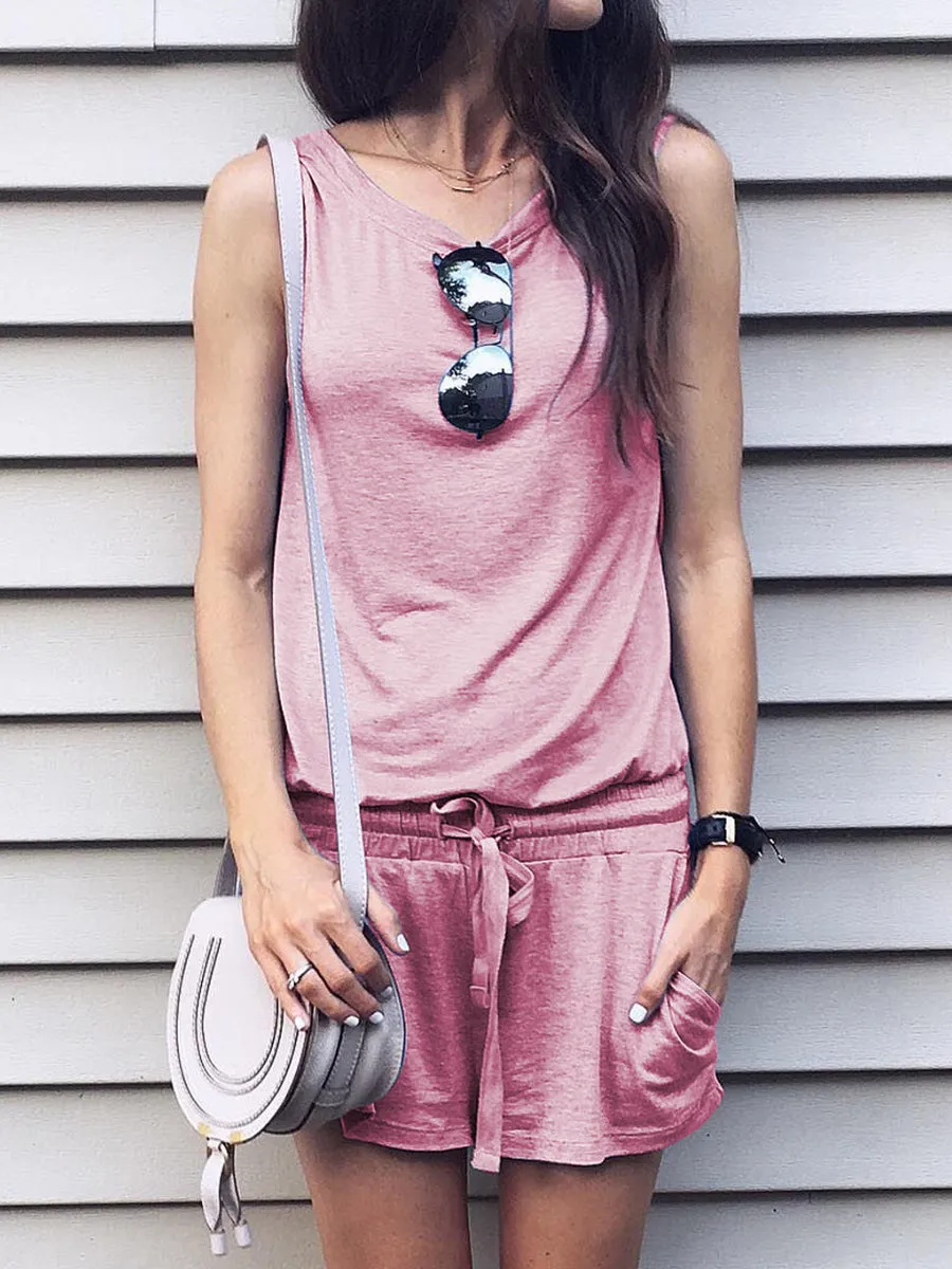 Fashionable Solid Color Casual Two-piece Suit