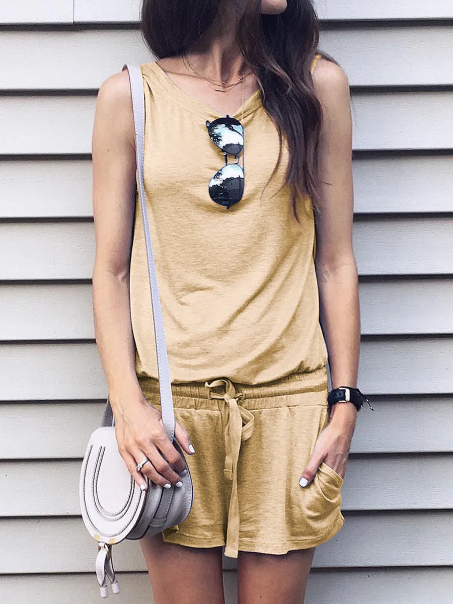 Fashionable Solid Color Casual Two-piece Suit