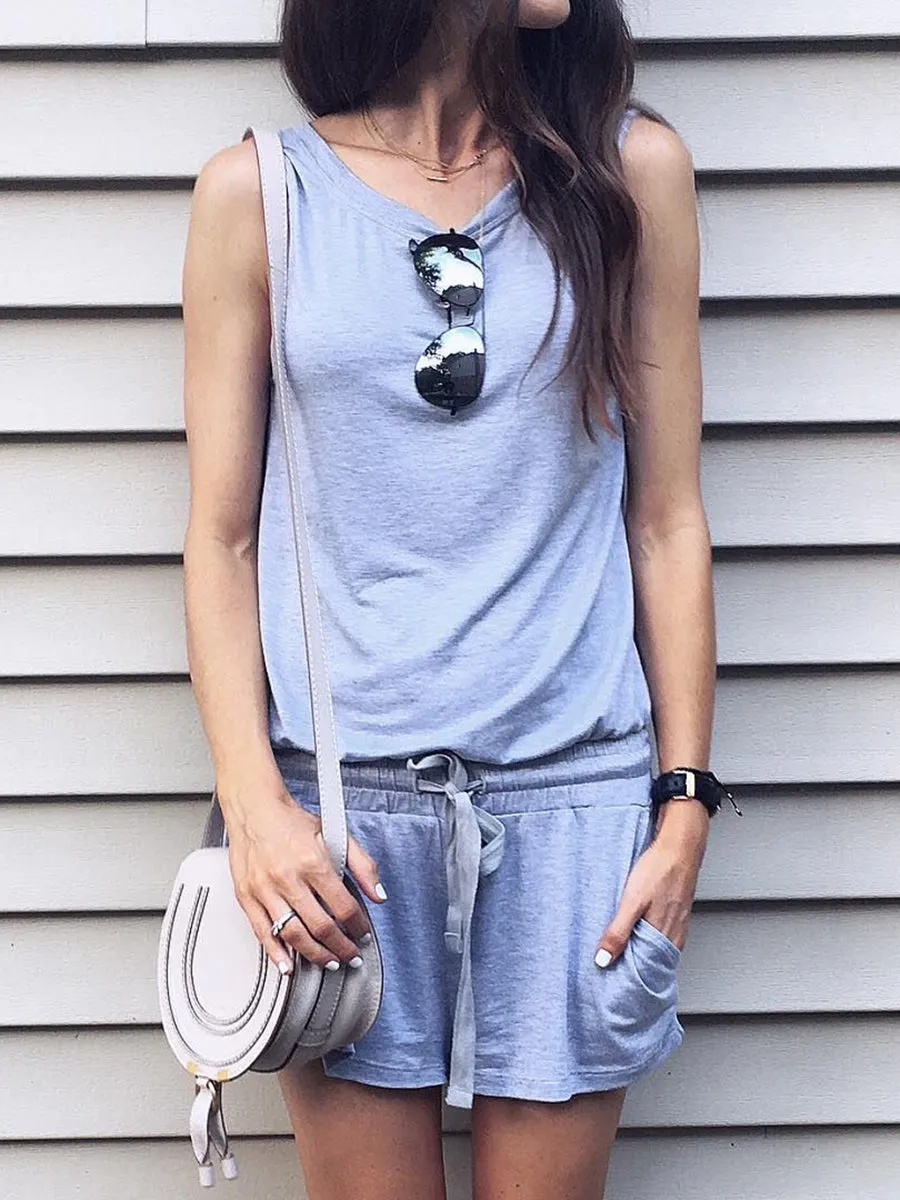 Fashionable Solid Color Casual Two-piece Suit
