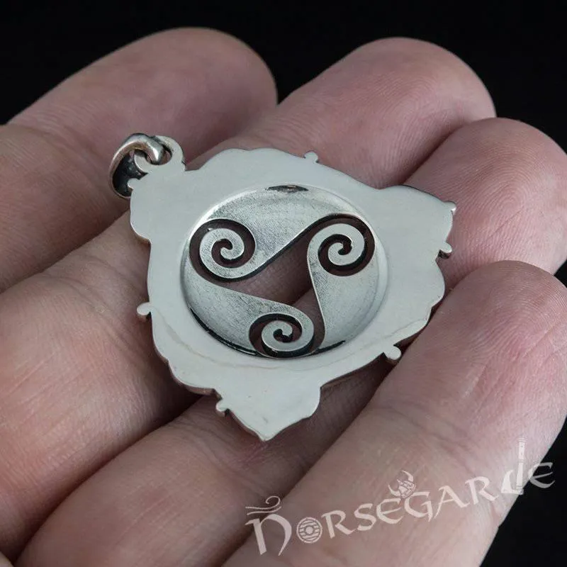 Handcrafted Celtic Triskelion Pendant - Sterling Silver