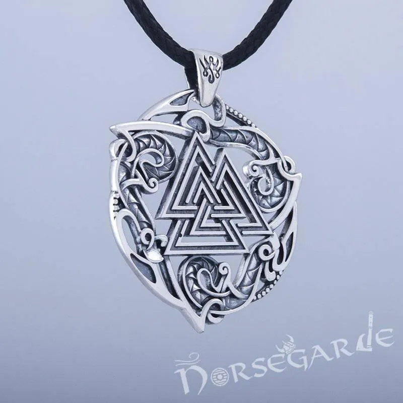 Handcrafted Celtic Valknut Pendant - Sterling Silver