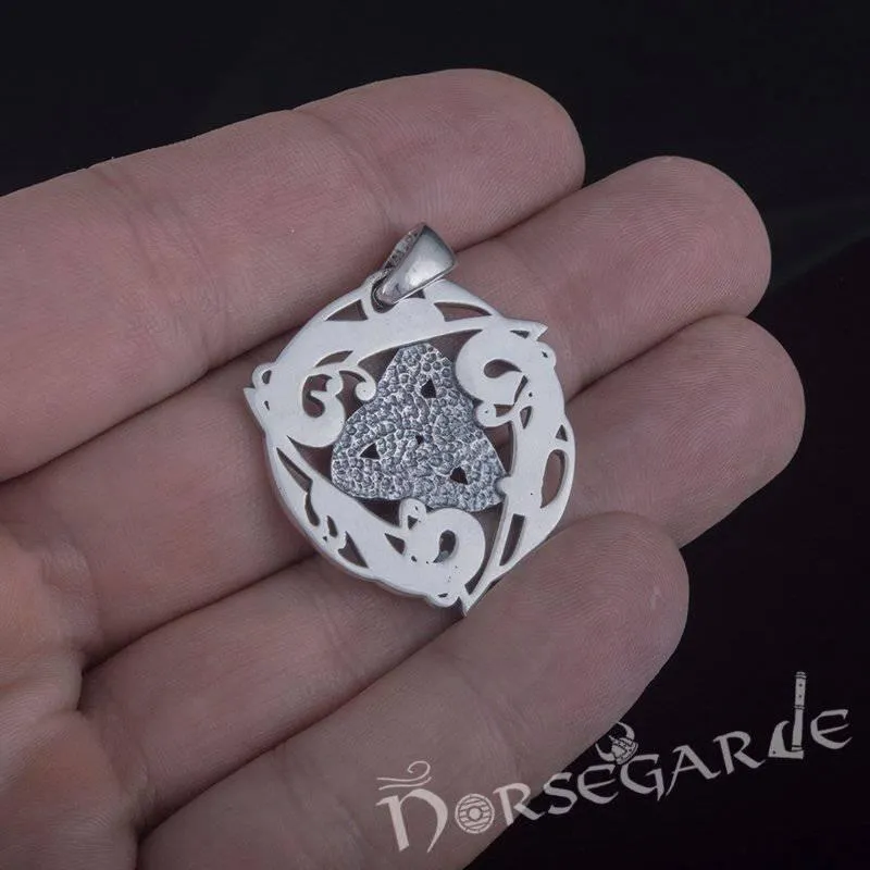 Handcrafted Celtics Horn Triskelion Pendant - Sterling Silver
