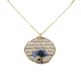 Jane Austen Book Page Necklace