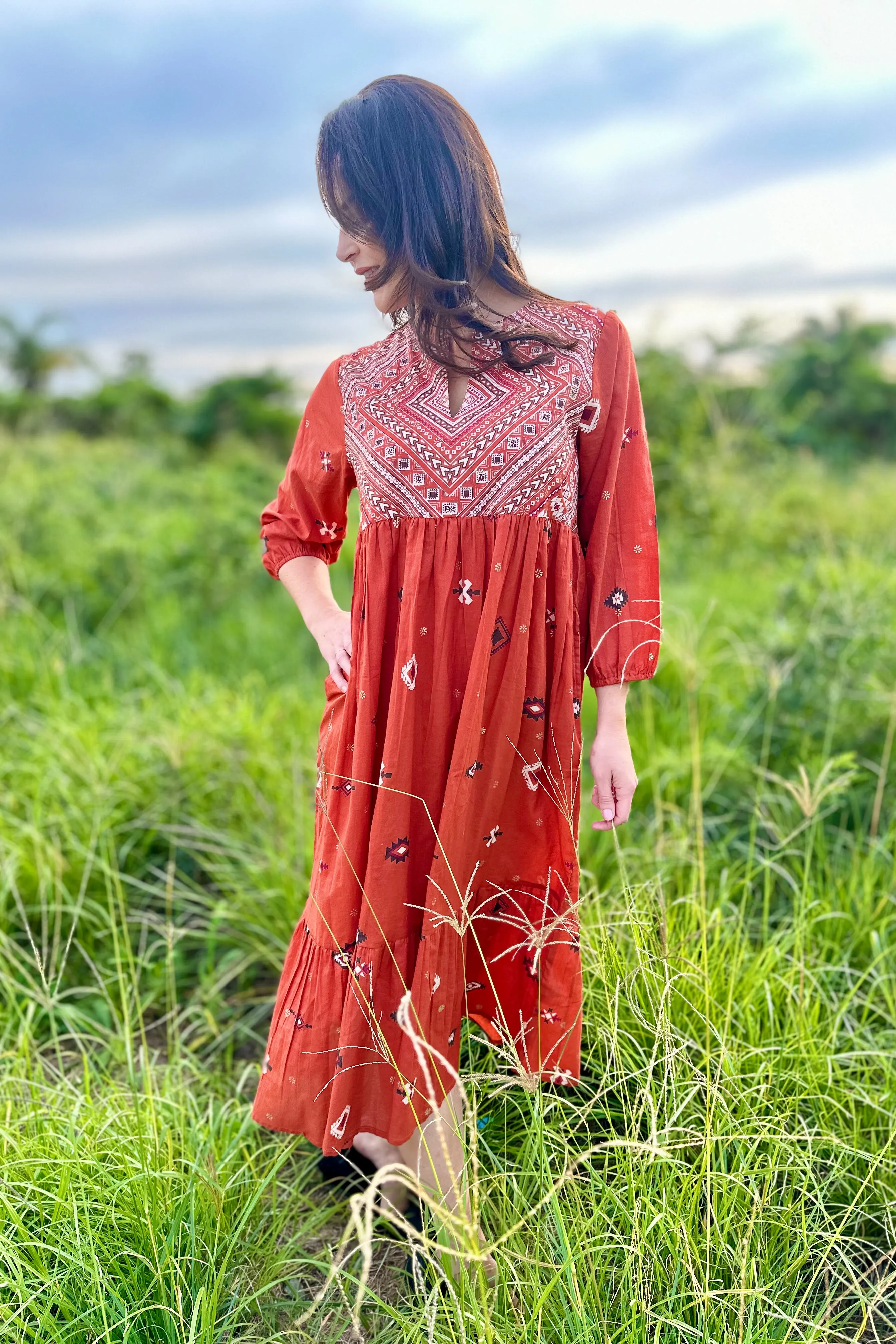 Kali Dress In Rooibos