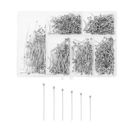 Mandala Crafts Stainless Steel Ball Head Pins for Jewelry Making Earring Making Supplies - Jewelry Findings for Making Earrings DIY Bracelets Rosary Charms