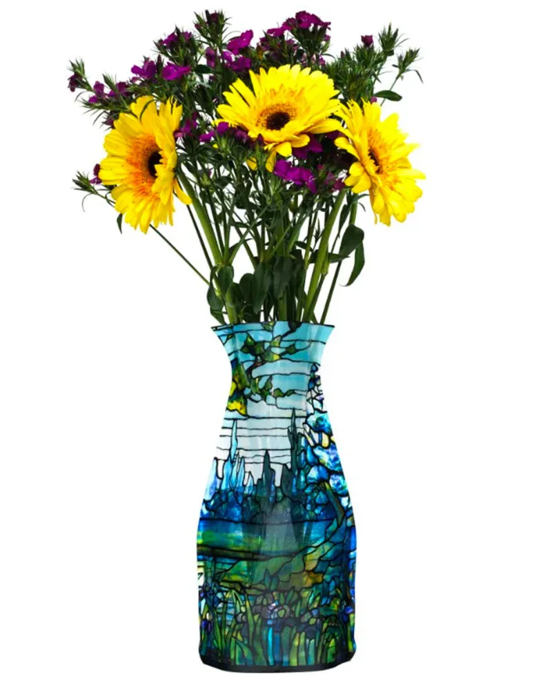 Modgy Louis C. Tiffany Iris Landscape Expandable Vase