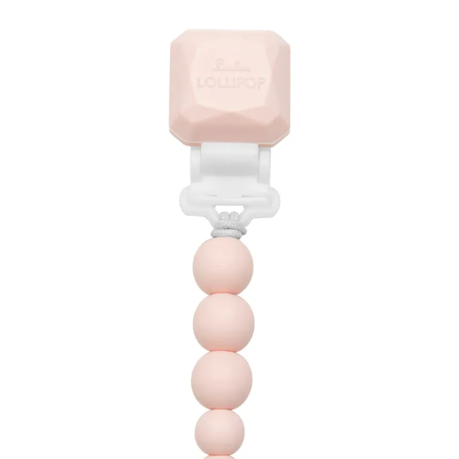 Silicone & Wood Clip Pink Quartz