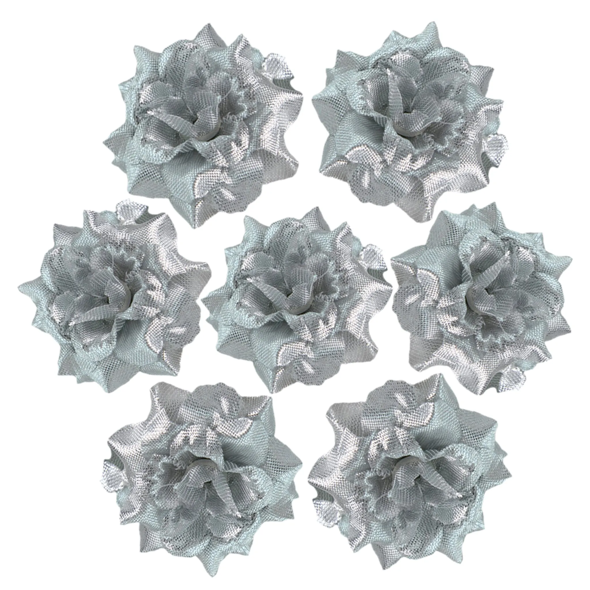 Small Silk Roses Flowers in Bulk Flocking Flowers 100 pcs for Hairpins Crafts
