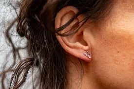 Stud earrings - 925 sterling silver earrings- safety pin