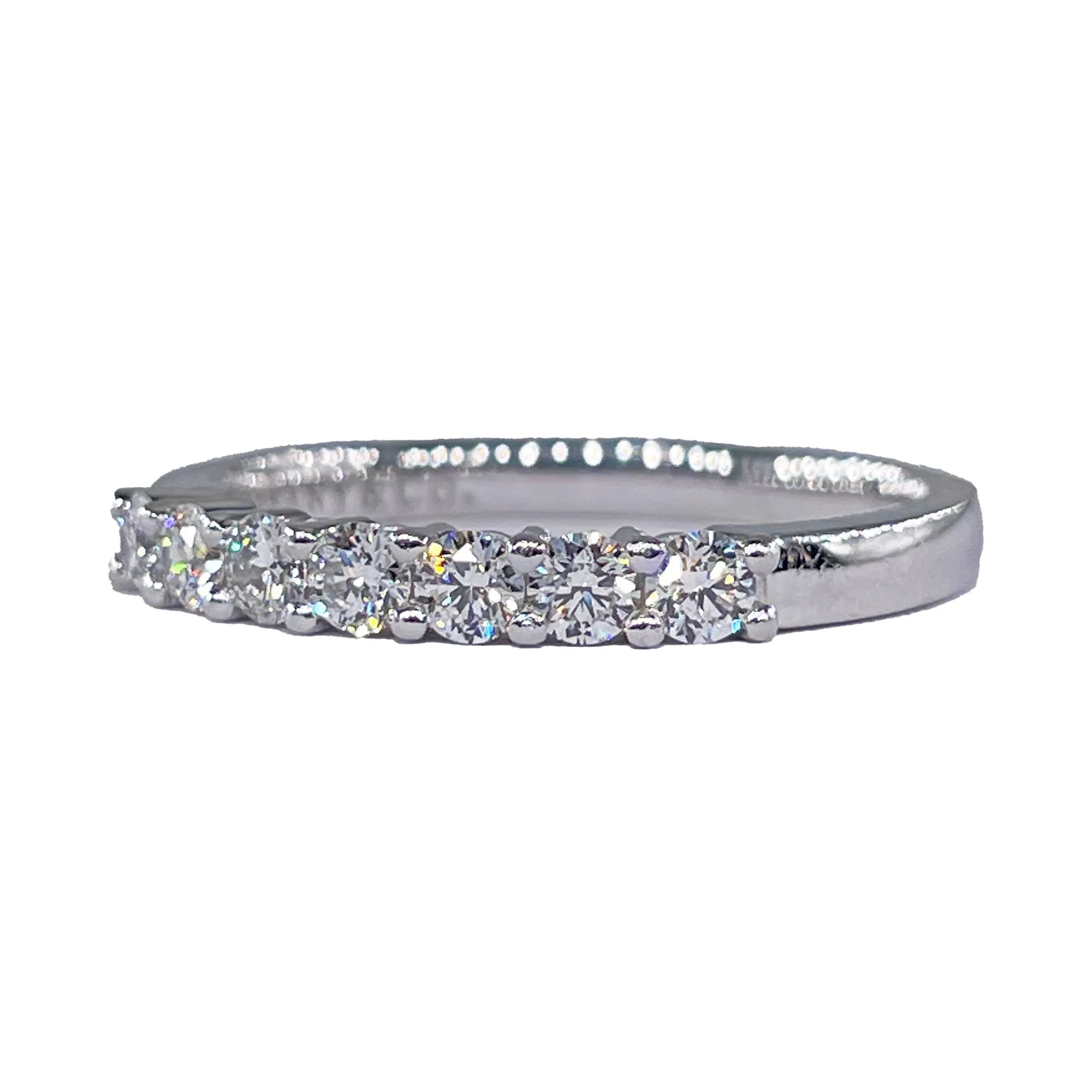 TIFFANY & Co Authentic Embrace with a Half Circle of 7 Diamonds Forever Platinum Ring Pt950