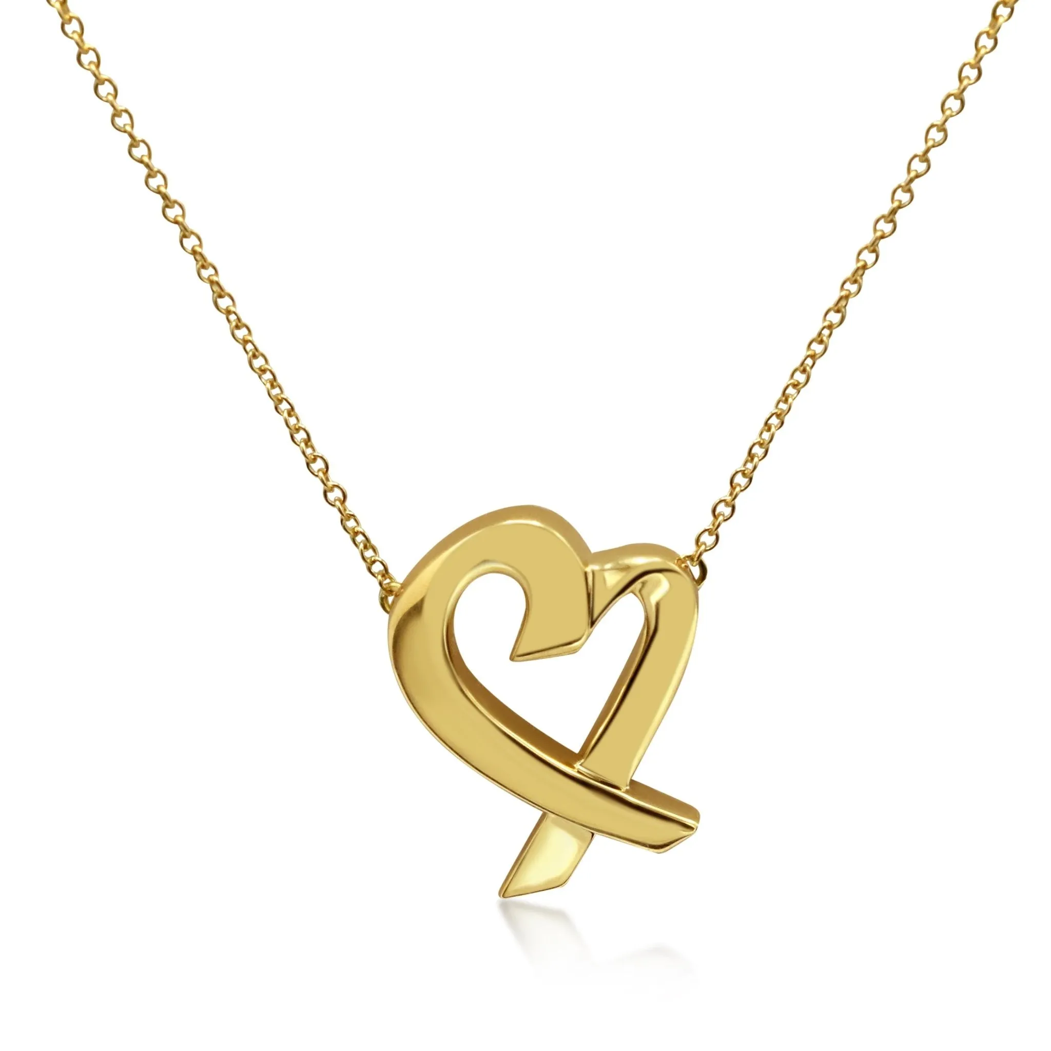 Tiffany & Co Paloma Picasso Loving Heart Necklace - 18ct Yellow Gold